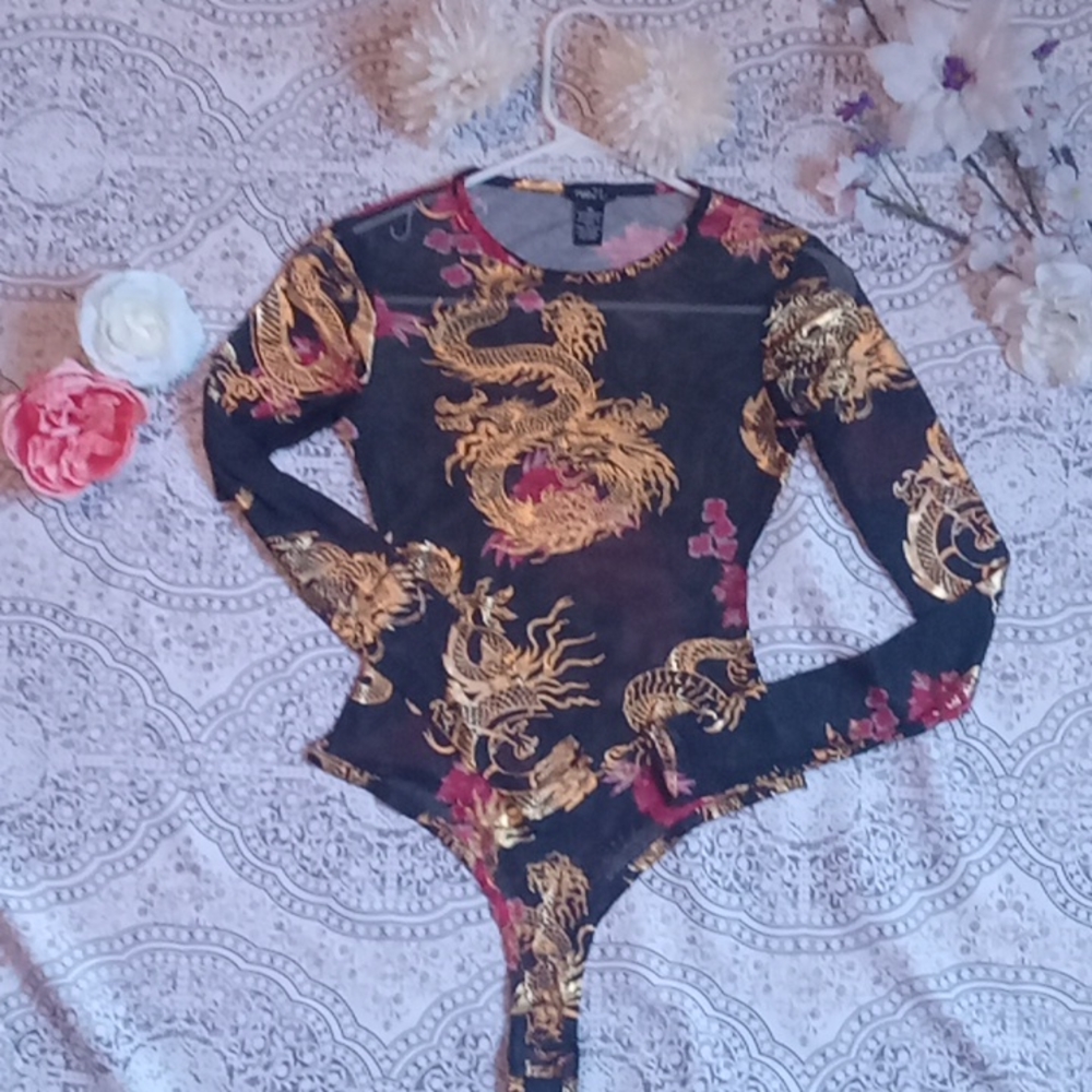 Black Sheer bodysuit